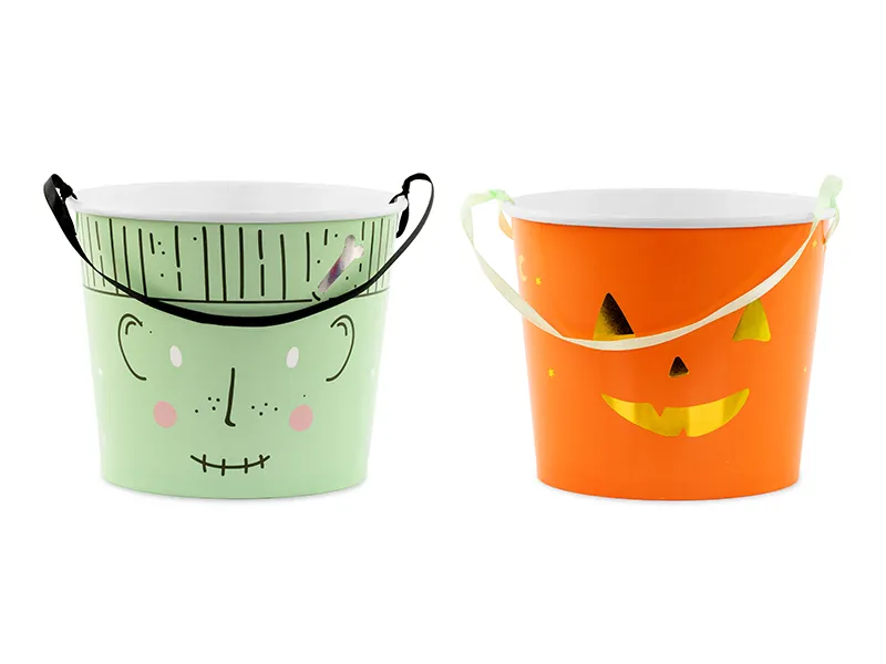 2 Baldes para brindes 13,5cm - Halloween