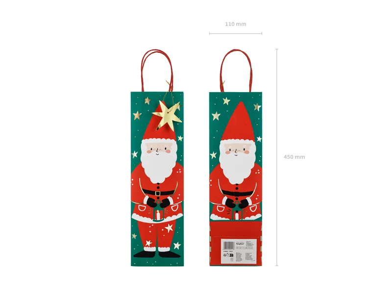 Saco para Presente Pai Natal 11x36x10 cm
