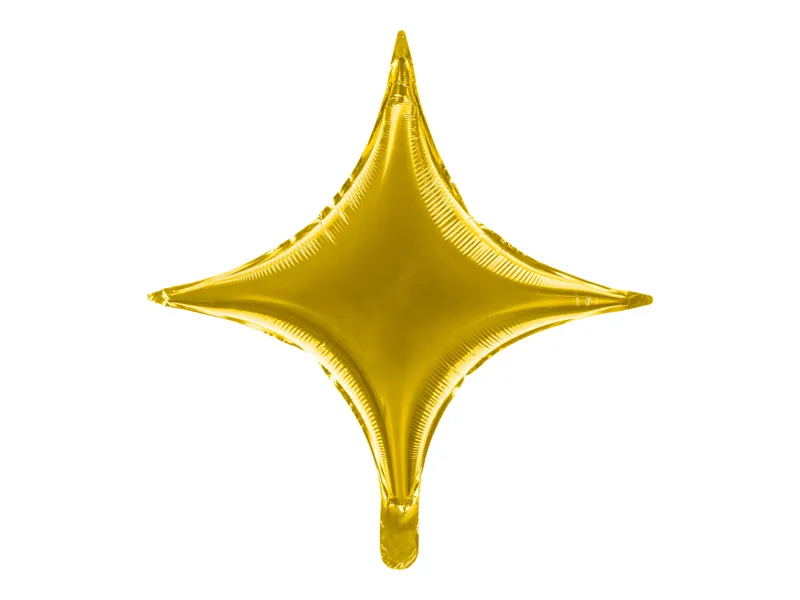 Balão Foil Estrela 4 pontas 45cm Dourado
