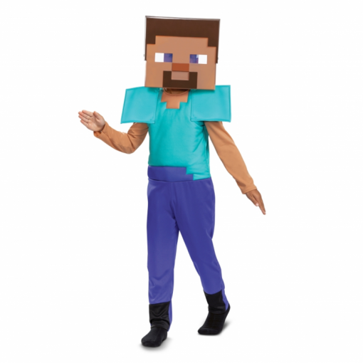 Fato Steve Minecraft Idade 4-6