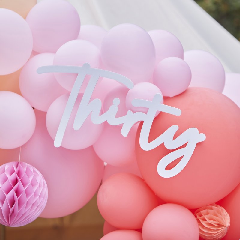 Decoração de arco de balões 'Thirty'