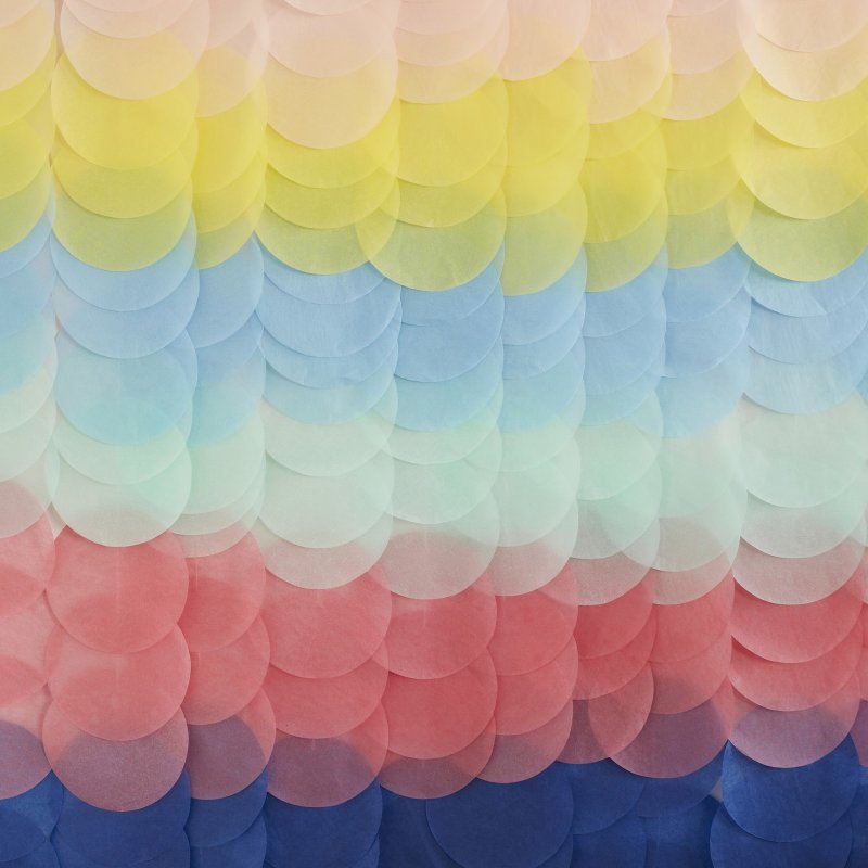 Backdrop Discos de Papel Colorido
