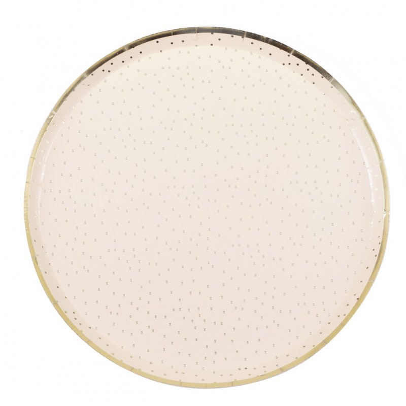 8 Pratos 24cm Peach and Gold