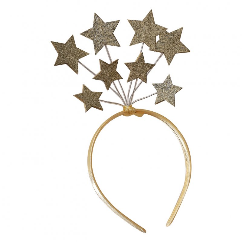 Bandolete Cetim Estrelas Dourada