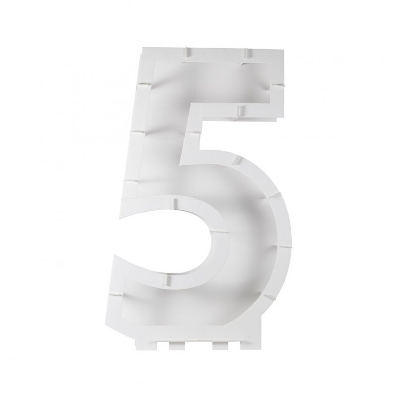 Moldura de Número 5 para balões 81x58x14cm