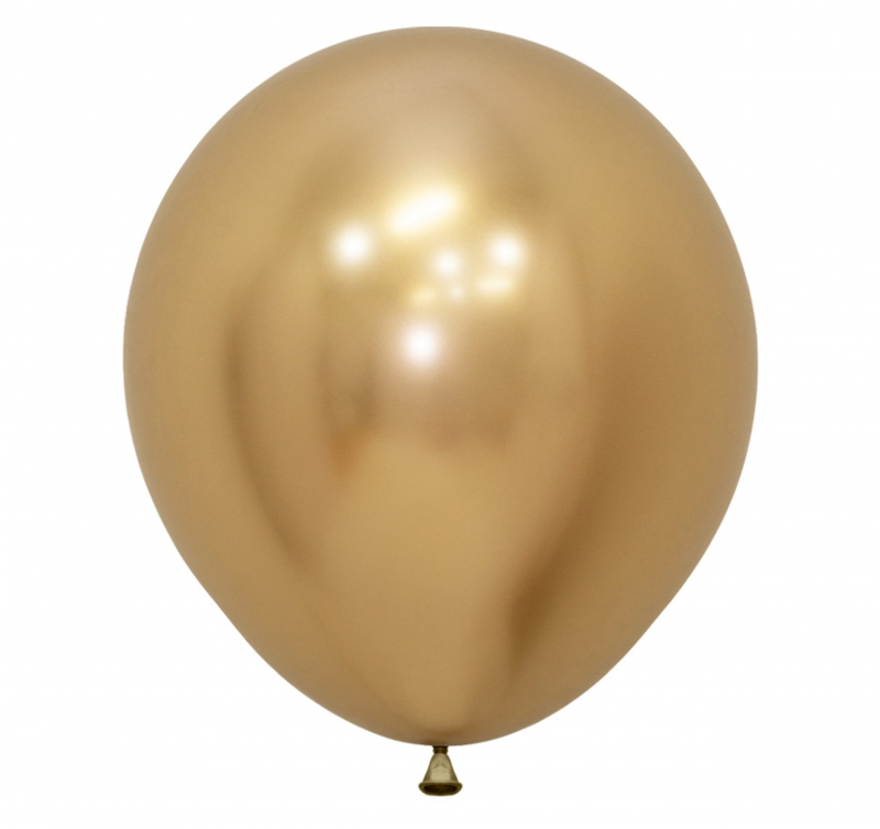 15 Balões latex R18 (45cm) - Reflex Gold - 970