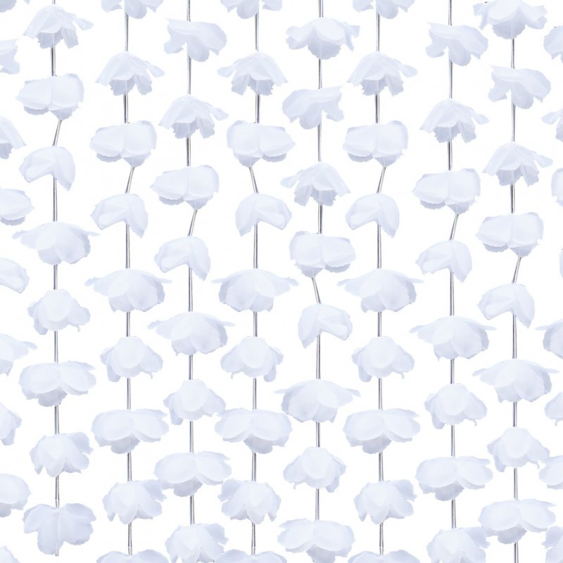 Cortina de flores brancas