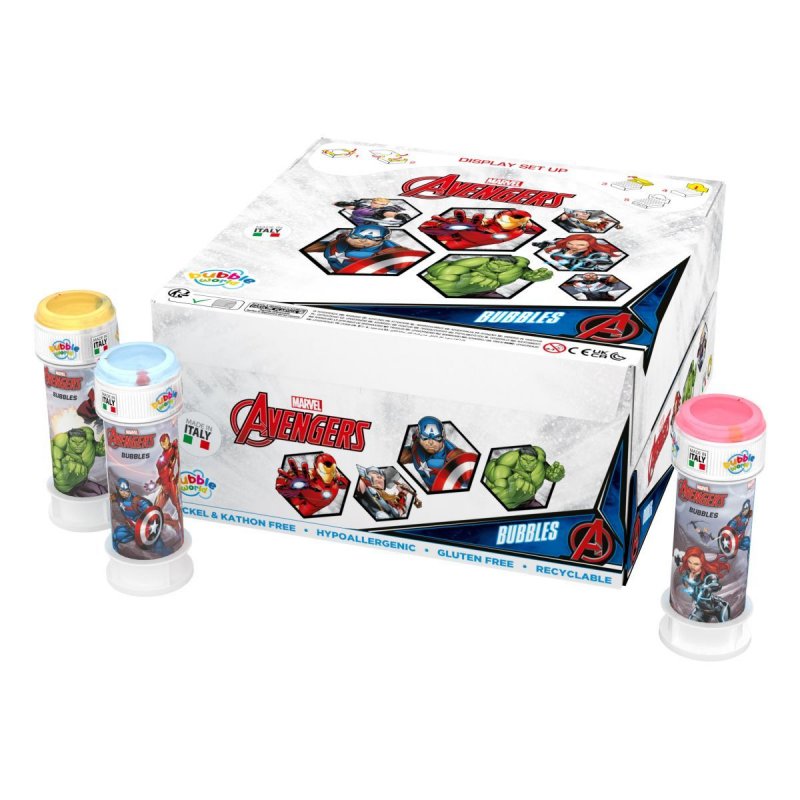 36 Bolas de Sabão 60ml Avengers