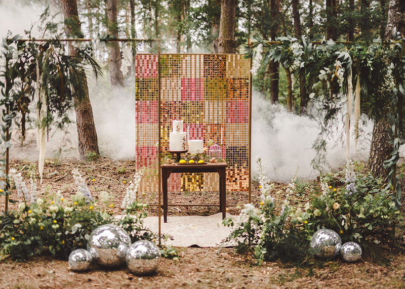 Painel Shimmer Rose Gold 30x30cm