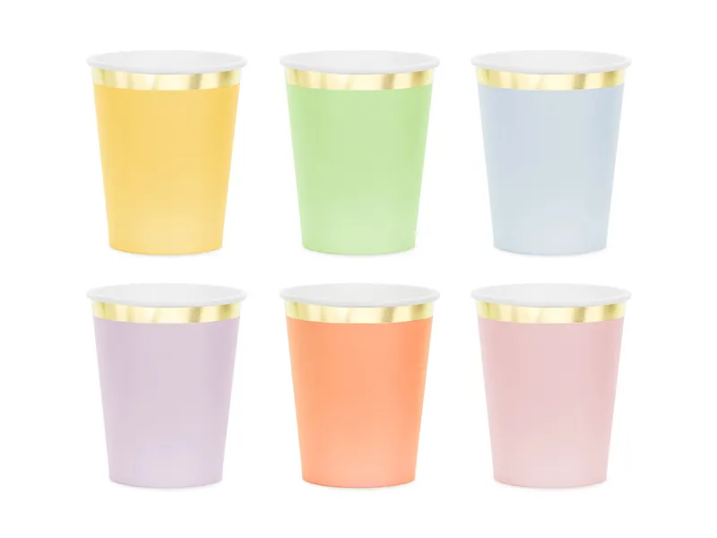 6 Copos 220ml Pastel Mix