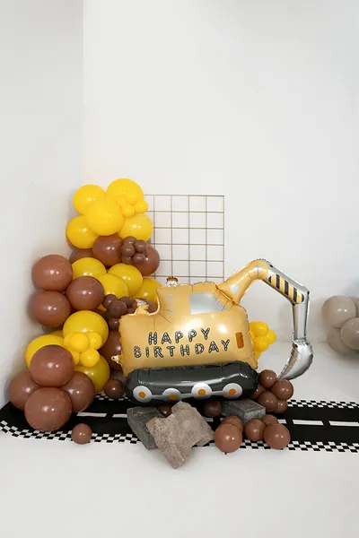 Balão Foil 76.5x49cm Escavadora - Construção