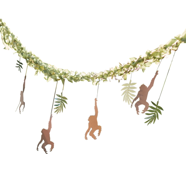 Backdrop Cenário de selva de macacos e folhas suspenso
