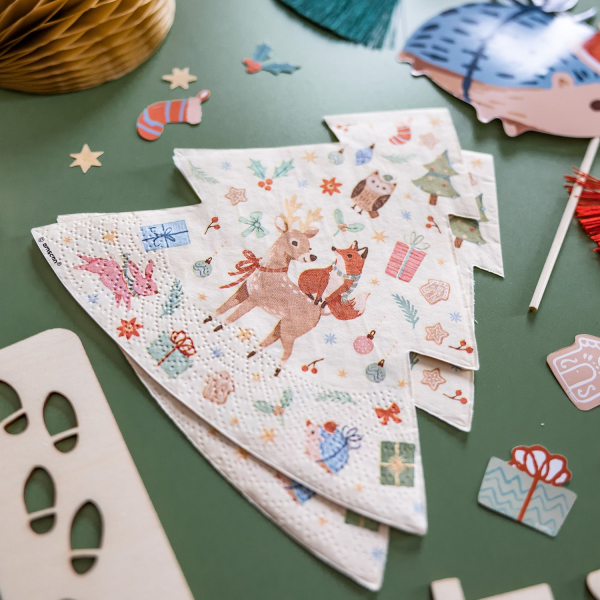 16 Guardanapos Winter Woodland Natal