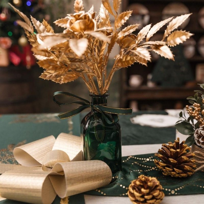 Vaso Junho Inglês Verde Vidro 6,5x6,5x13,5cm - 290ml