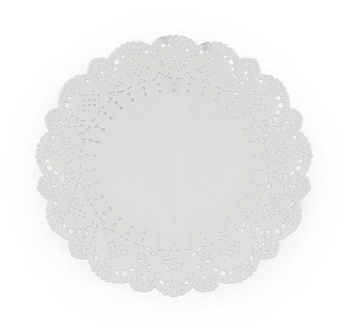 6 Naperons Papel Brancos 21,5cm