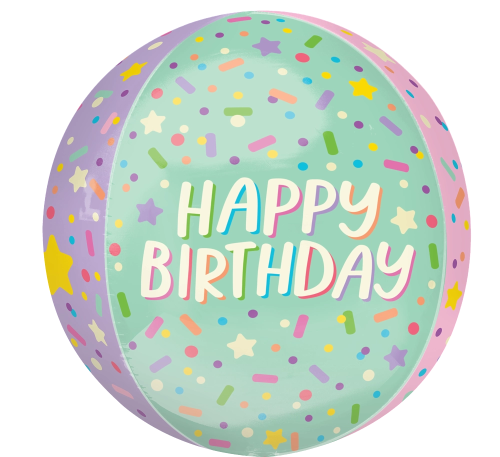 Balão Foil Orbz 38x40cm Ice Cream Party Birthday