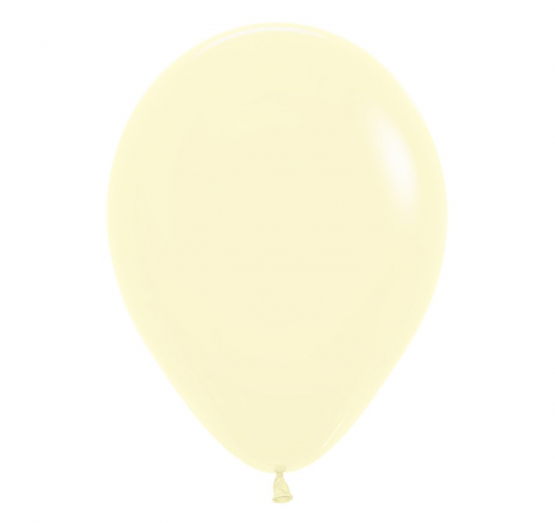 50 Balões latex R12 (30cm) - Pastel Matte Yellow - 620