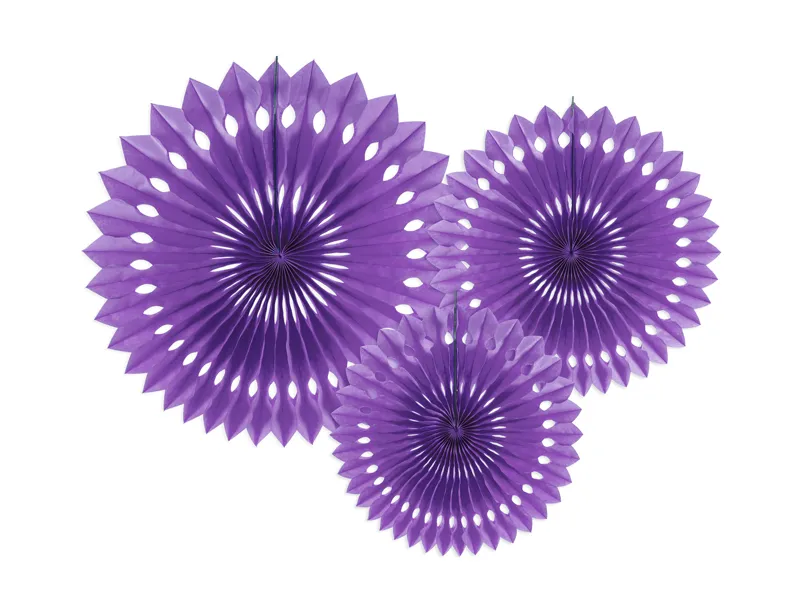 3 Rosetas 20-30cm Roxo