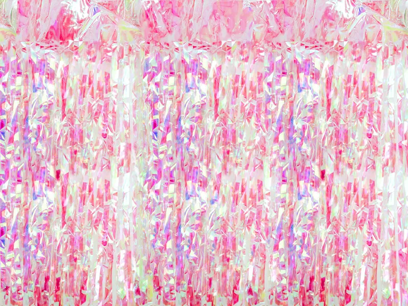 Cortina 100x200cm Iridescente Rosa 