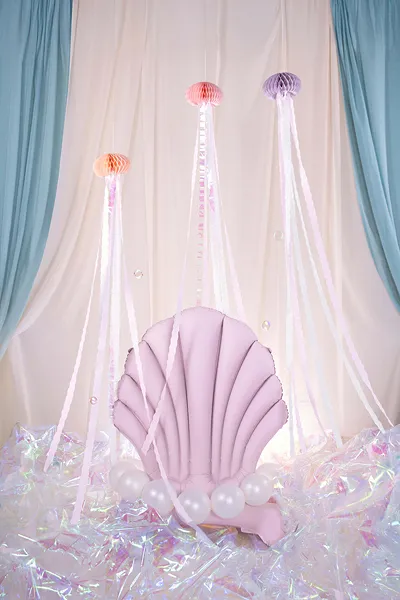 3 Decorações Pendentes Tissue Medusa