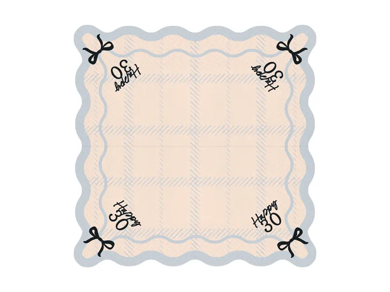 12 Guardanapos 33cm Happy 30