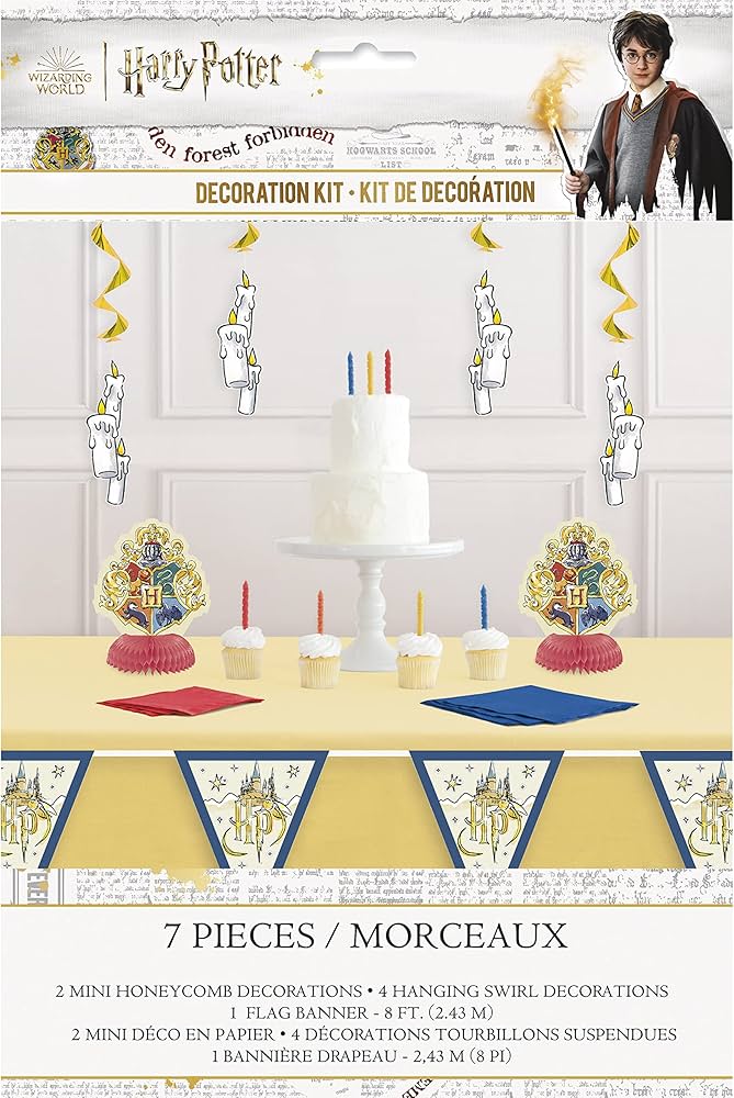 Kit Decoração 7 peças Harry Potter