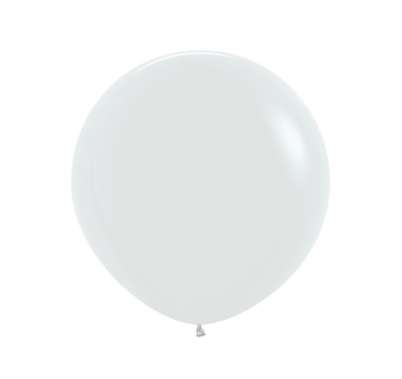 10 Balões latex R24 (60cm) - White Fashion - 005