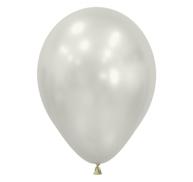 50 Balões latex R12 (30cm) - Silk Oyster White - 806