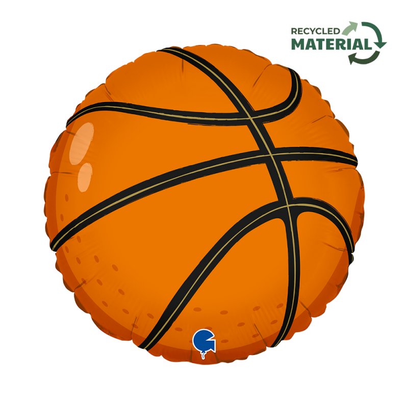 Balão Foil 46cm Bola de Basquetebol