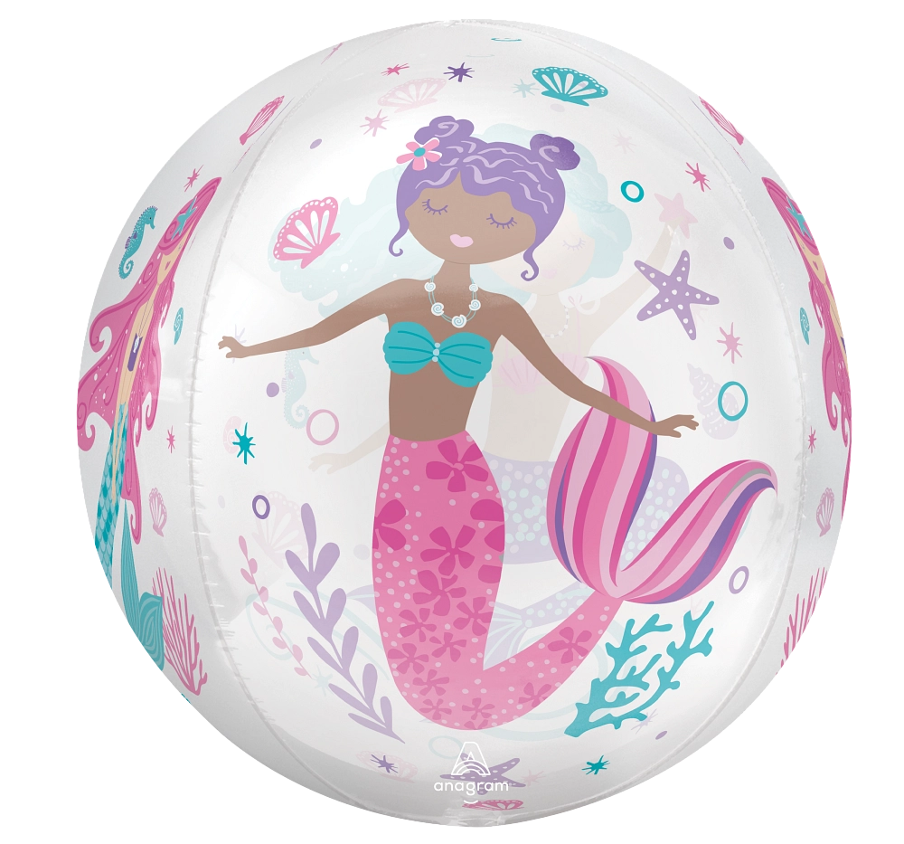 Balão Foil Orbz 38x40cm Sereia
