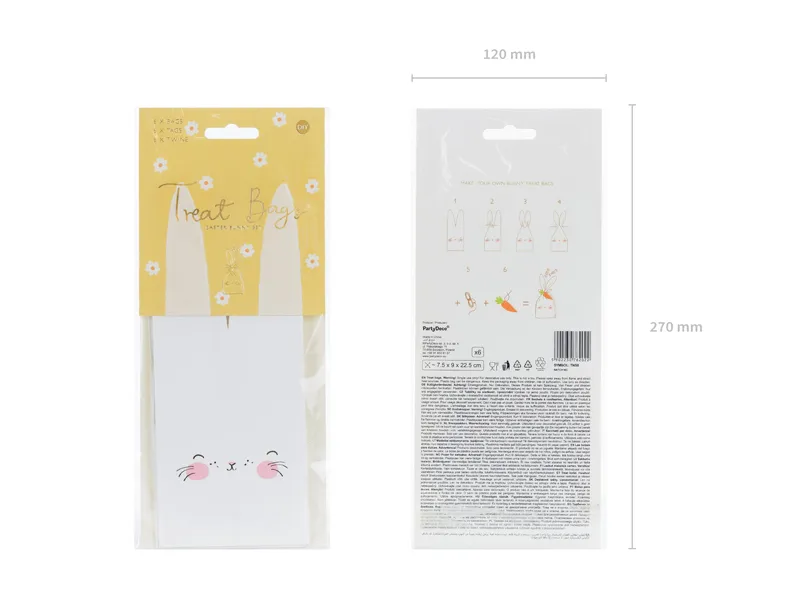 6 Sacos de papel Coelho & Cenoura