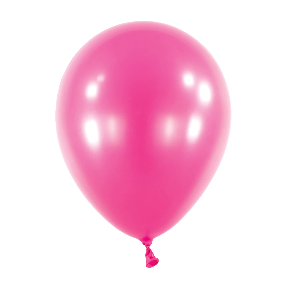 100 Balões latex 5'' (12cm) Metallic Hot Pink