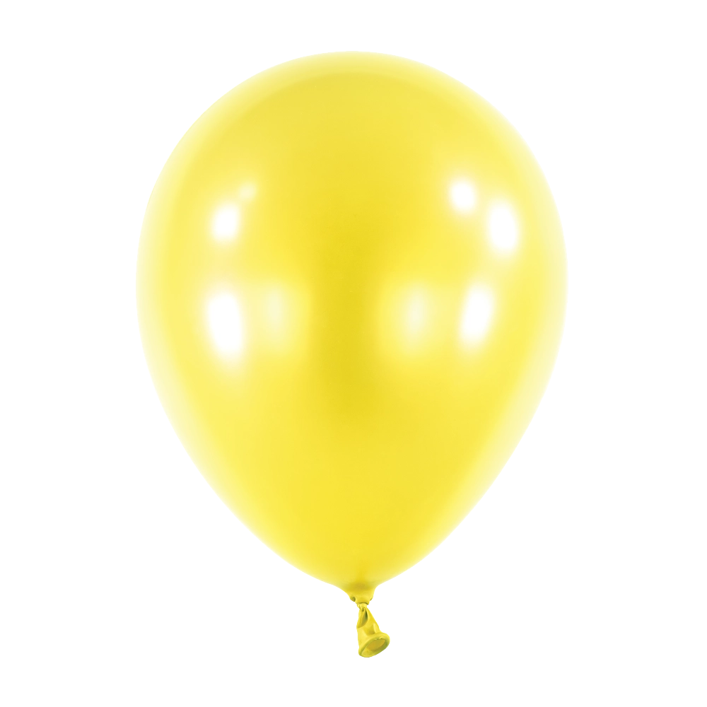50 Balões latex 11'' (28cm) Metallic Sunshine Yellow