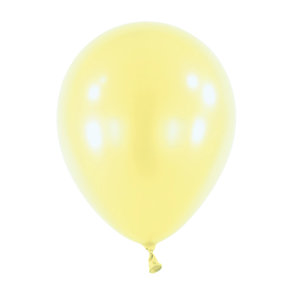 50 Balões latex 11'' (28cm) Pearl Light Yellow