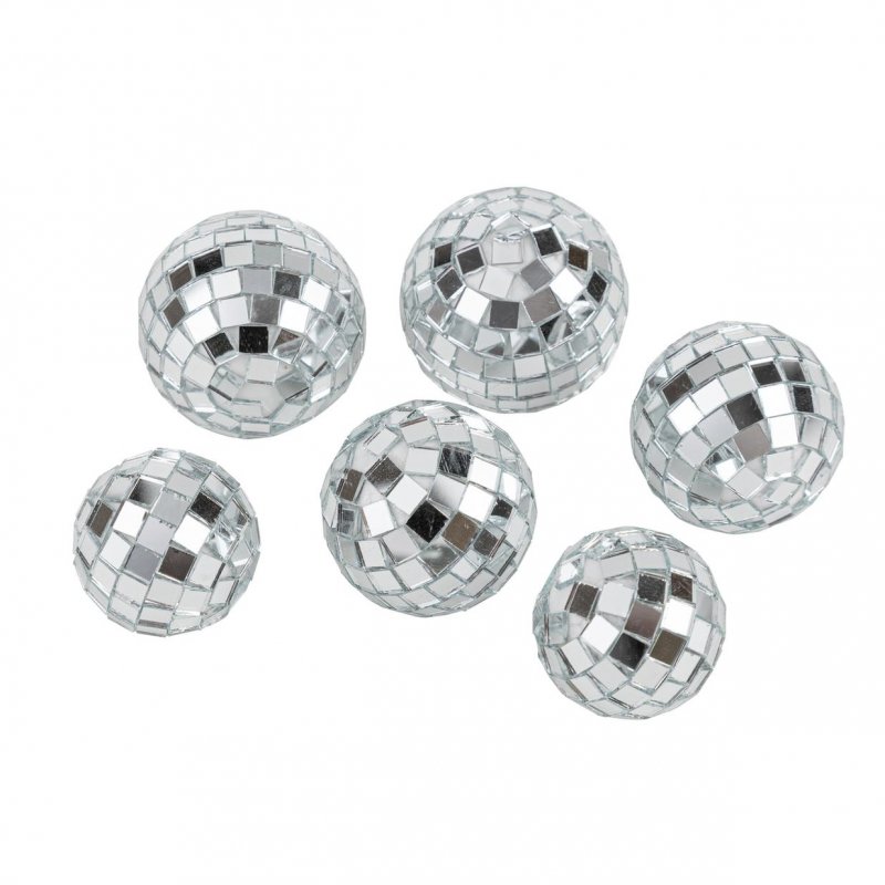 6 Bolas de Espelhos 4cm / 3,5cm / 3cm
