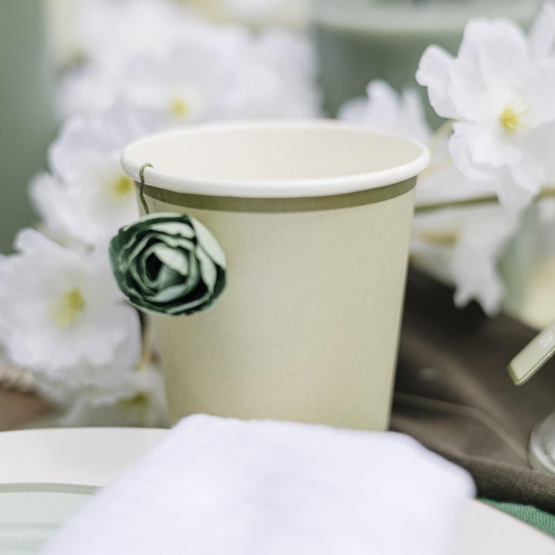 6 Copos 255ml Verde Cinza e Sálvia