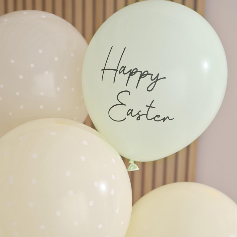 5 Balões Latex Happy Easter