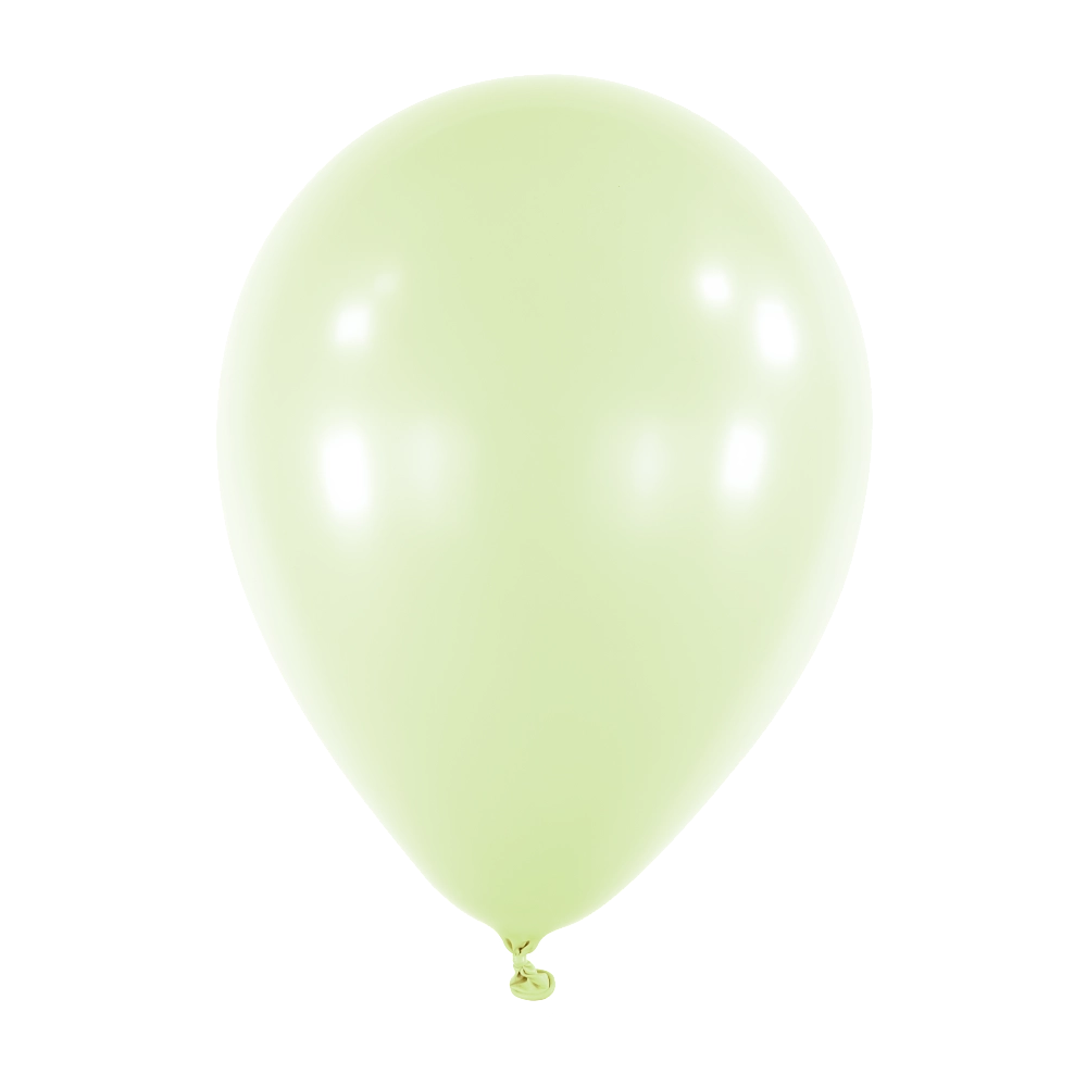 100 Balões latex 5'' (12cm) Macaron Honey Dew