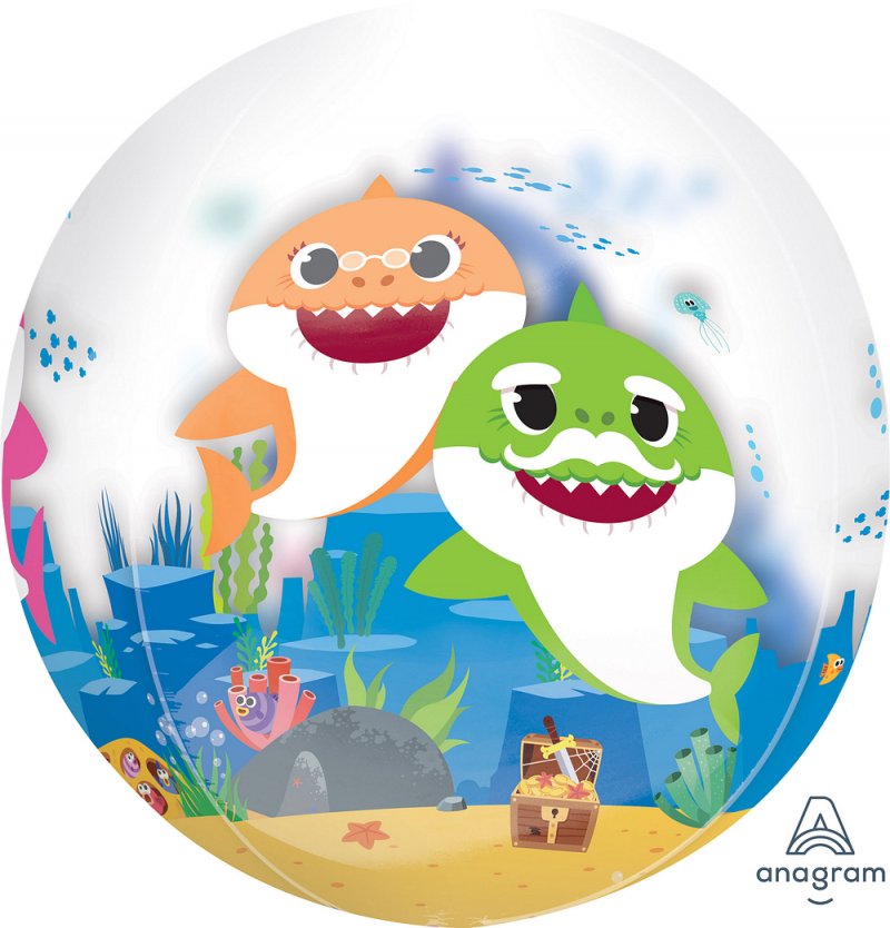 Balão Foil Orbz 38x40cm Baby Shark