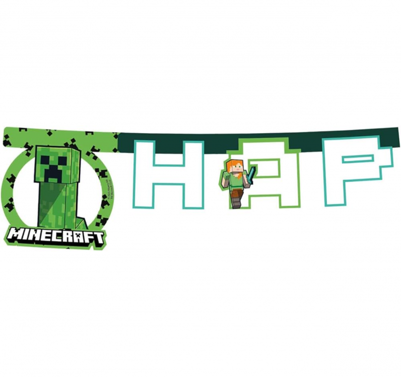 Grinalda Happy Birthday 200cm Minecraft