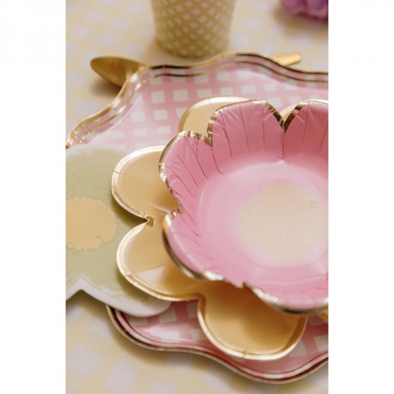 8 Pratos 23cm Sortidos Vichy (Margaridas)