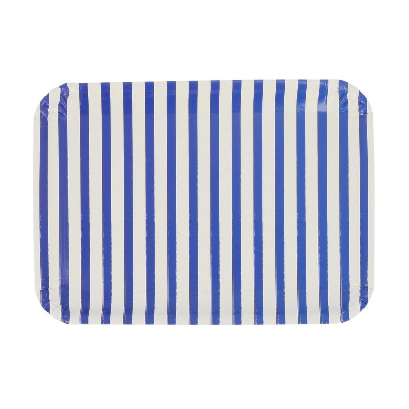 3 Travessas 35x25,5cm Mix&Match - Riscas Azuis