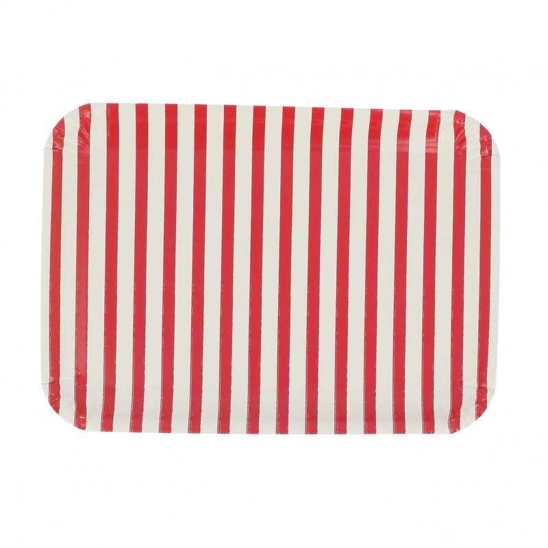 3 Travessas 35x25,5cm Mix&Match - Riscas Vermelhas