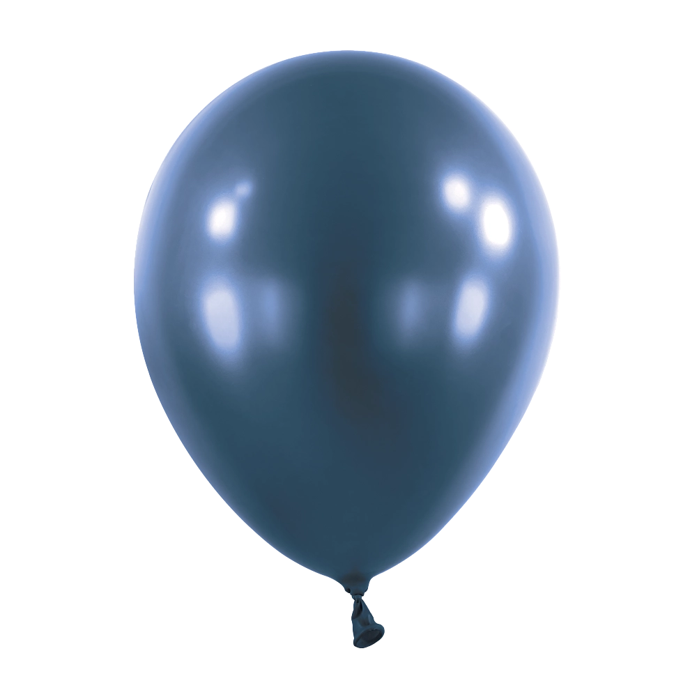 25 Balões latex 18'' (45cm) Metallic Navy Flag Blue