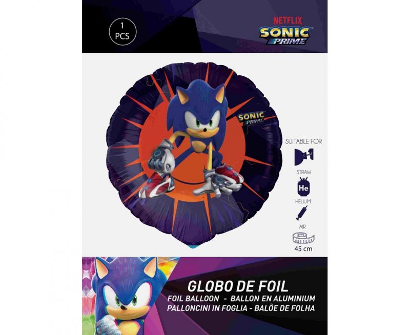 Balão Foil 45cm Sonic The Hedgehog