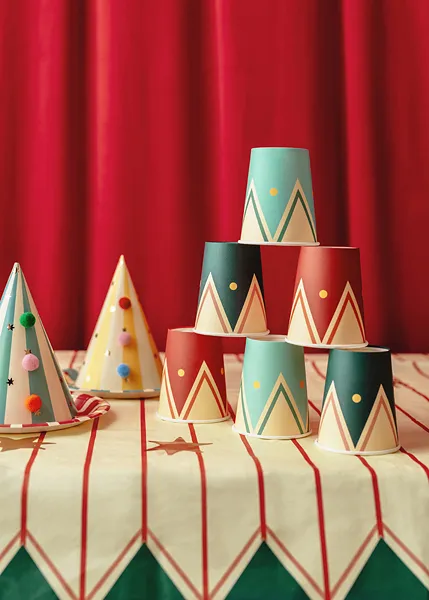 Toalha de mesa Papel 180x120cm Riscas & Estrelas - Circo
