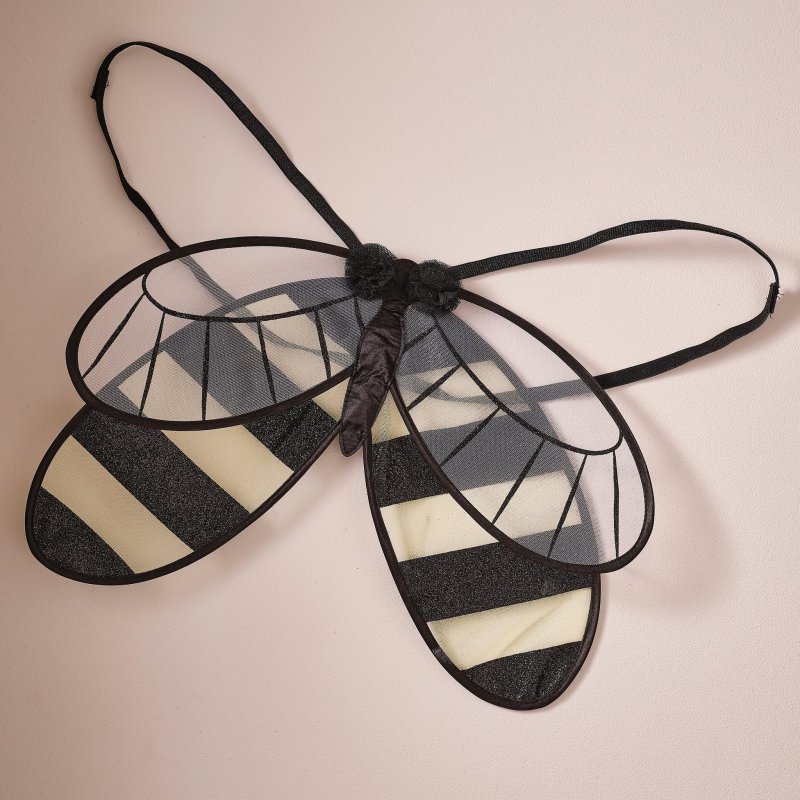 Fato de Asas de Abelha Preto e Amarelo