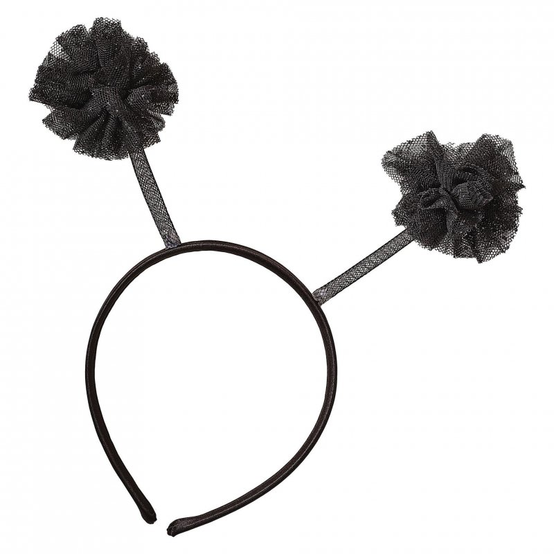 Bandolete Antenas de Abelha com Pompom Preto