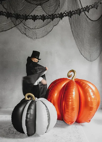Balão Foil 3D Standing 90cm Abóbora Laranja - Halloween