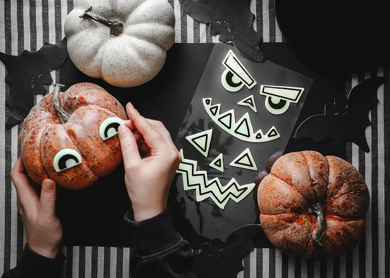 Autocolantes Abóbora em gel - Halloween